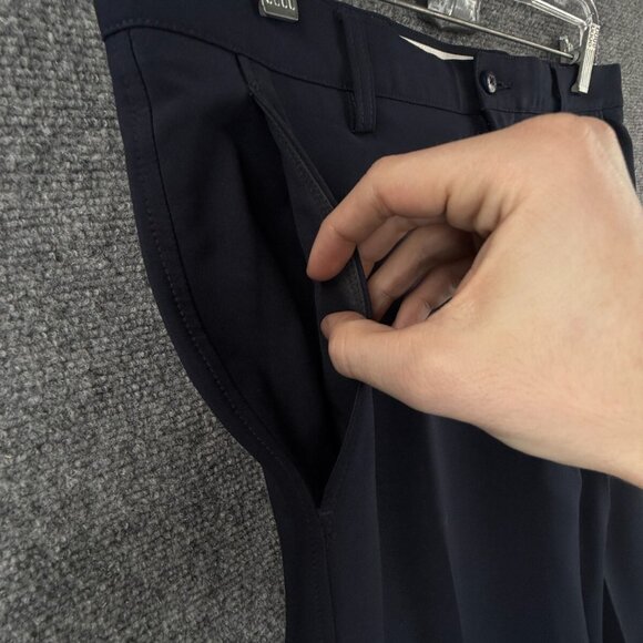 Footjoy Golf Pants 32x32 Navy Blue Stretch Polyester Spandex Pockets Adult - Picture 8 of 16